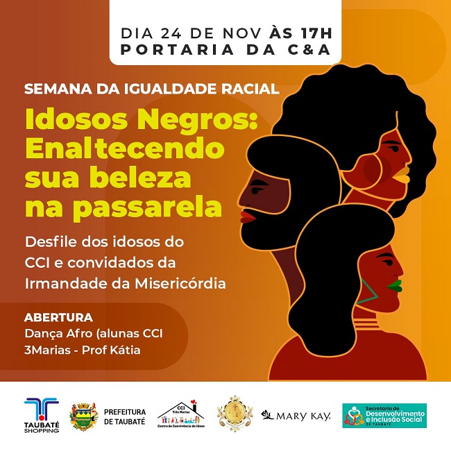 Idosos participam de desfile no Taubaté Shopping para celebrar o Dia da Consciência Negra