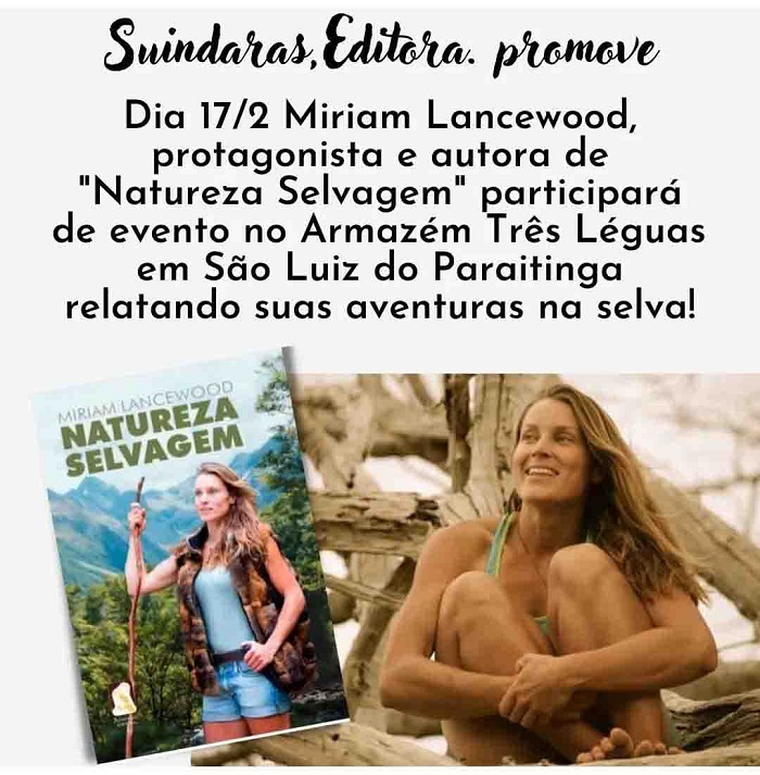 Autora do livro “Natureza Selvagem”, sobre aventuras nas selvas da Nova Zelândia, lança livro em São Luiz do Paraitinga