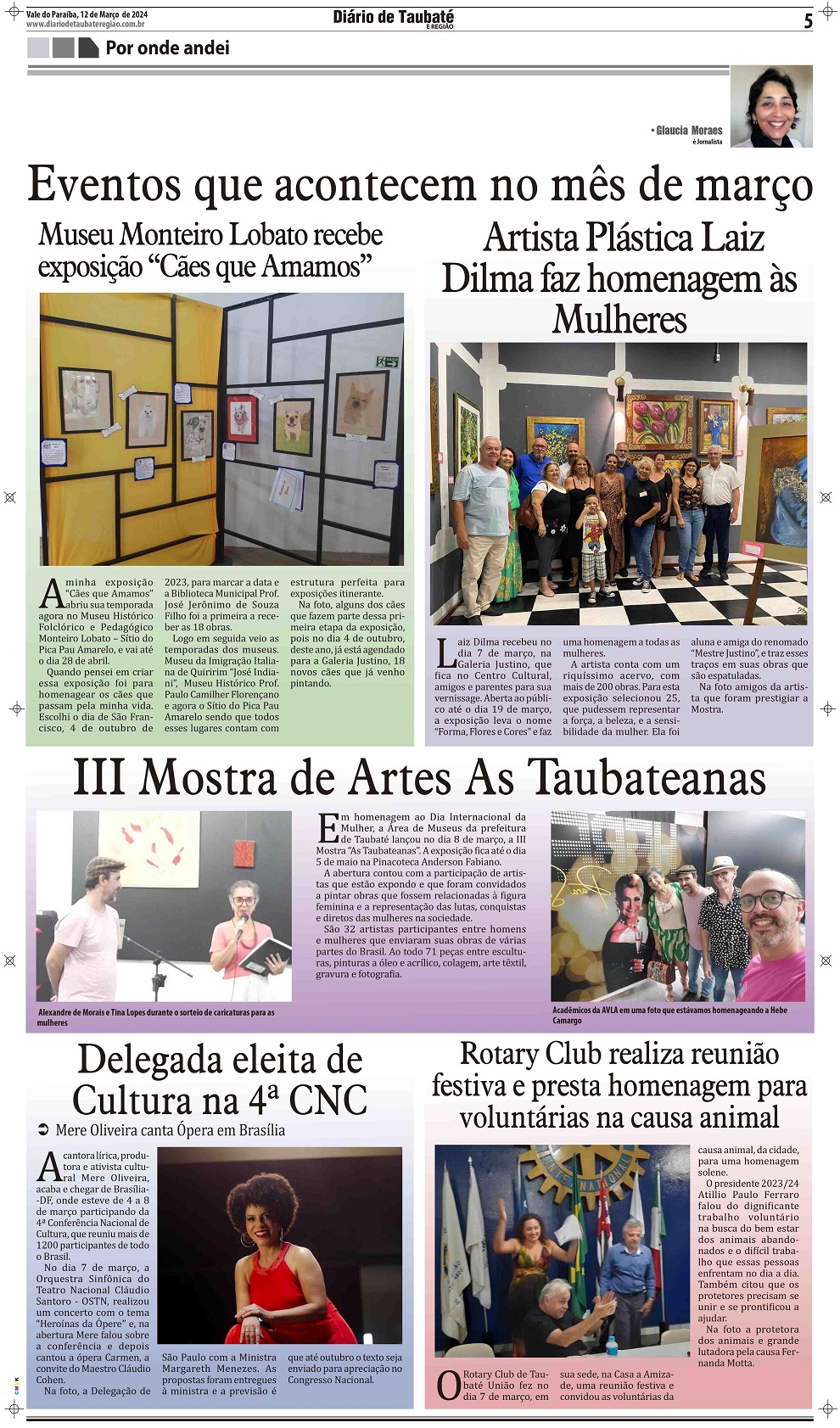 Por onde andei – Eventos que acontecem no mês de março