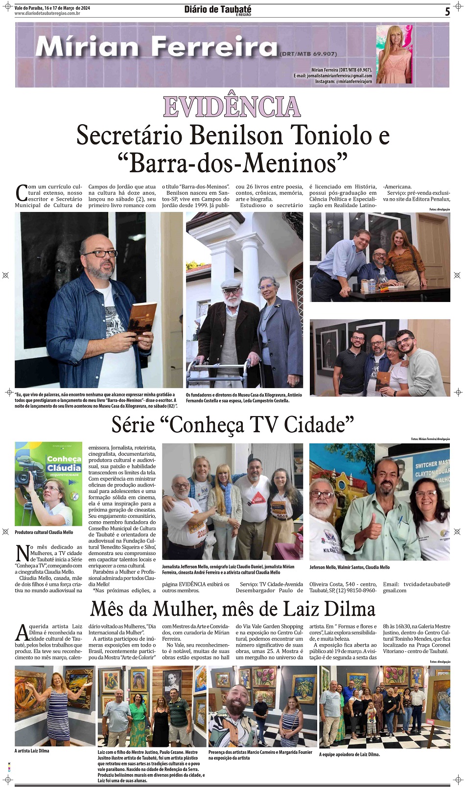 Evidência – Secretário Benilson Toniolo e  “Barra-dos-Meninos”