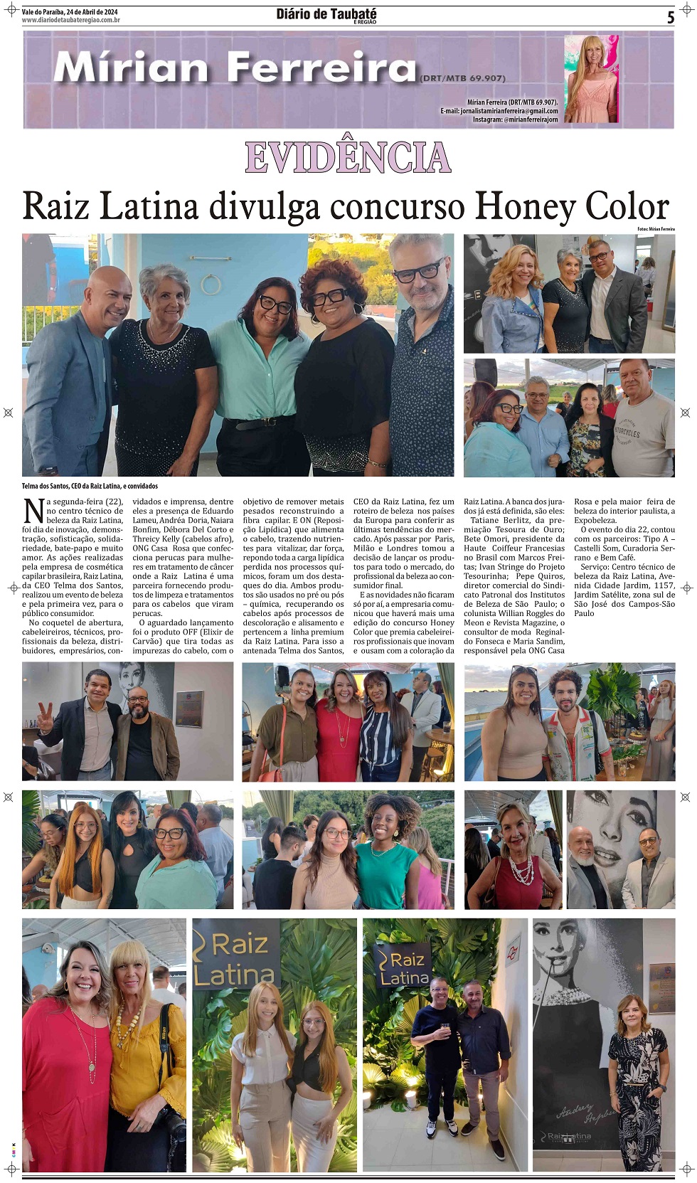 Evidência – Raiz Latina divulga concurso Honey Color