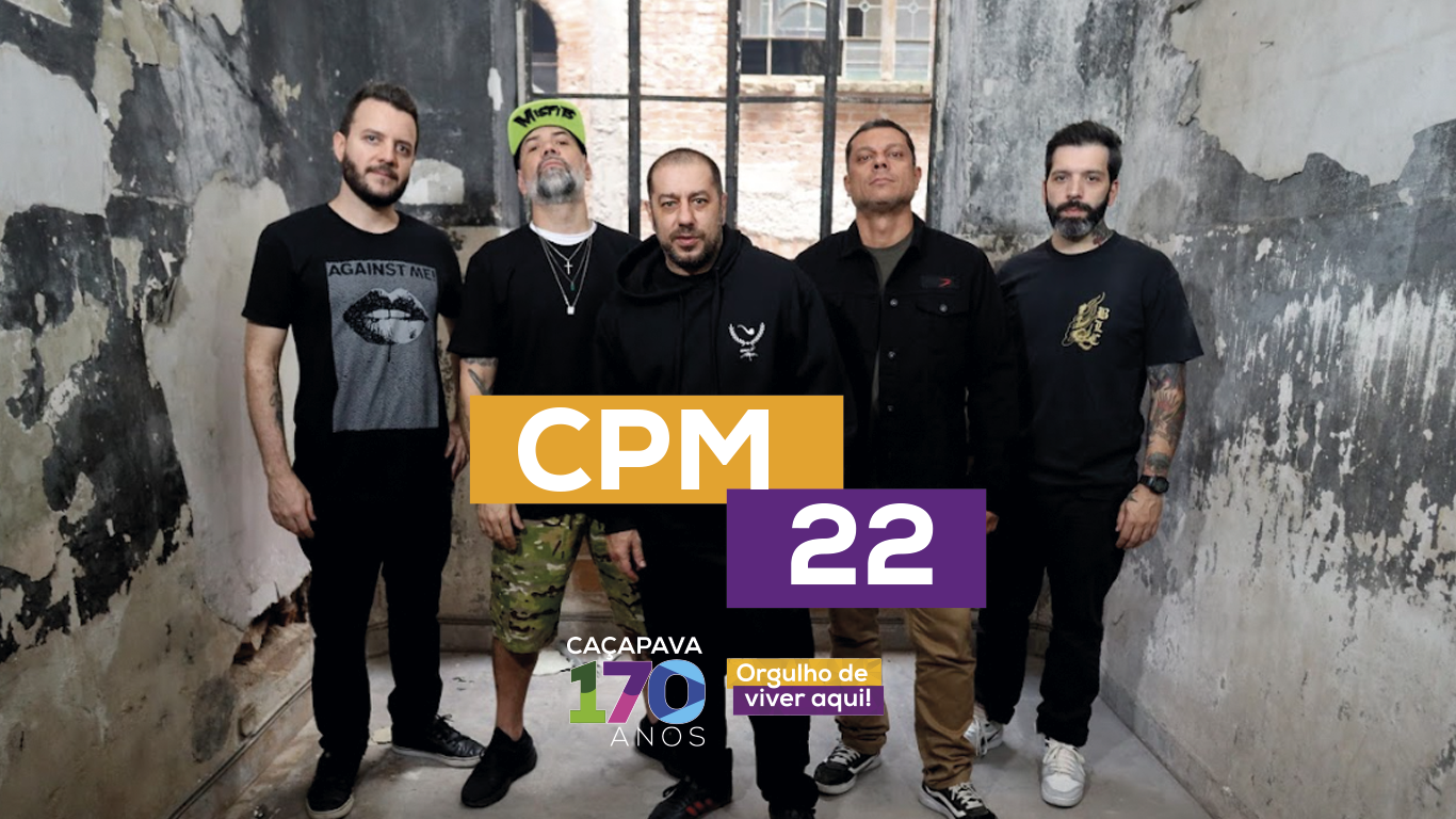 Prefeitura de Caçapava anuncia CPM 22 como atração do aniversário da cidade