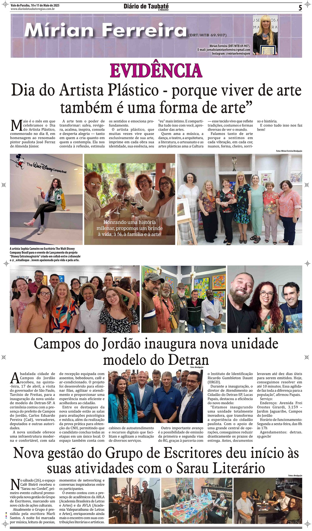 Evidência – Dia do Artista Plástico – porque viver de arte também é uma forma de arte”