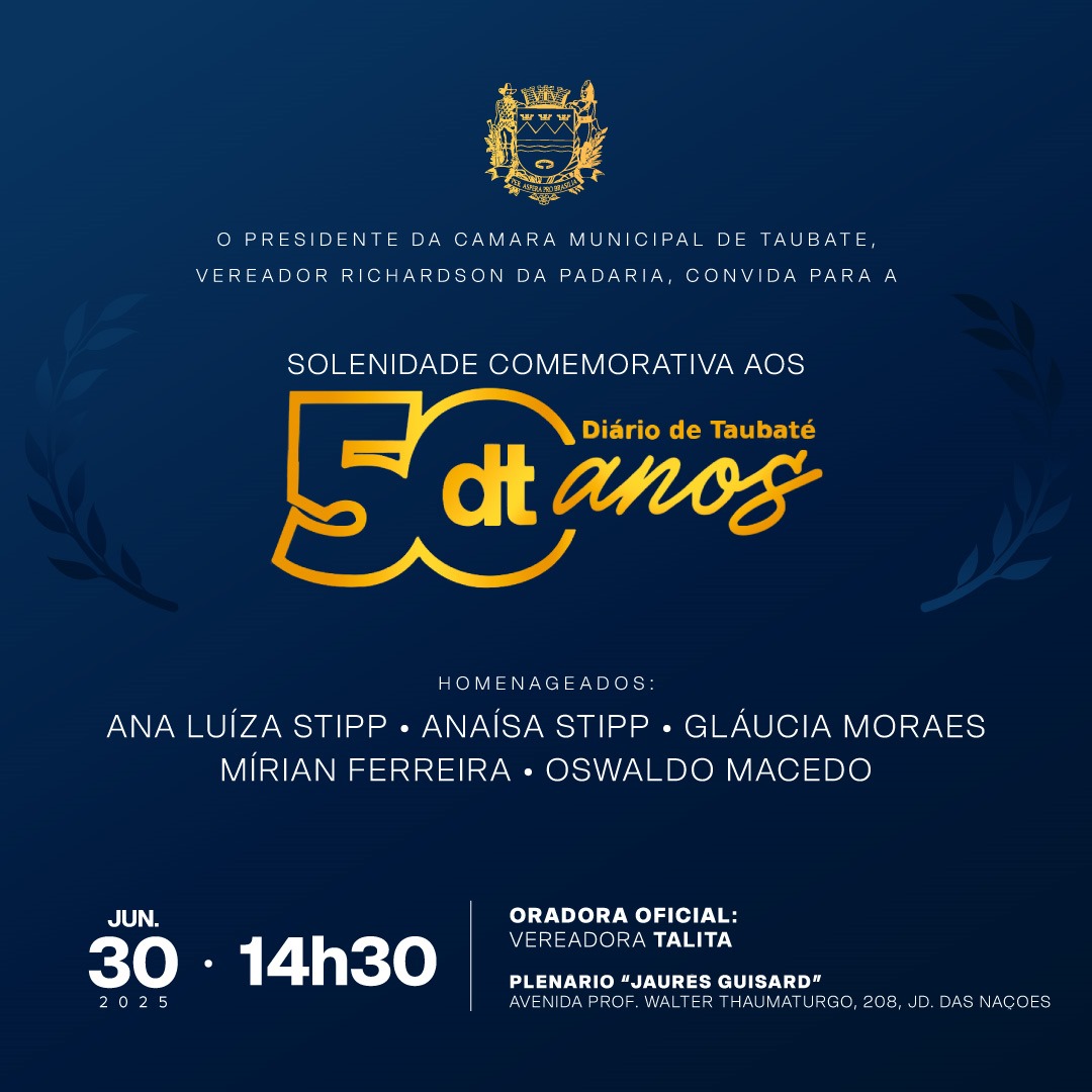 Diário de Taubaté completa 50 anos neste domingo