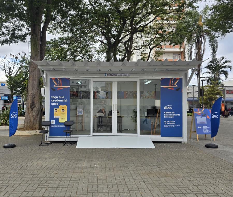 Sesc instala container com Central de Relacionamento itinerante para atendimento na Dom Epaminondas