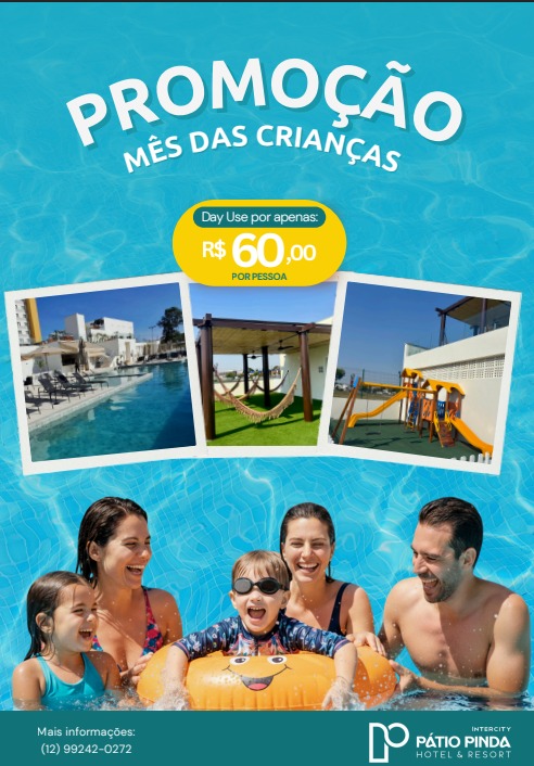 Diversão para os pequenos e descanso para os pais no Mês das Crianças do Intercity Pátio Pinda Hotel & Resort