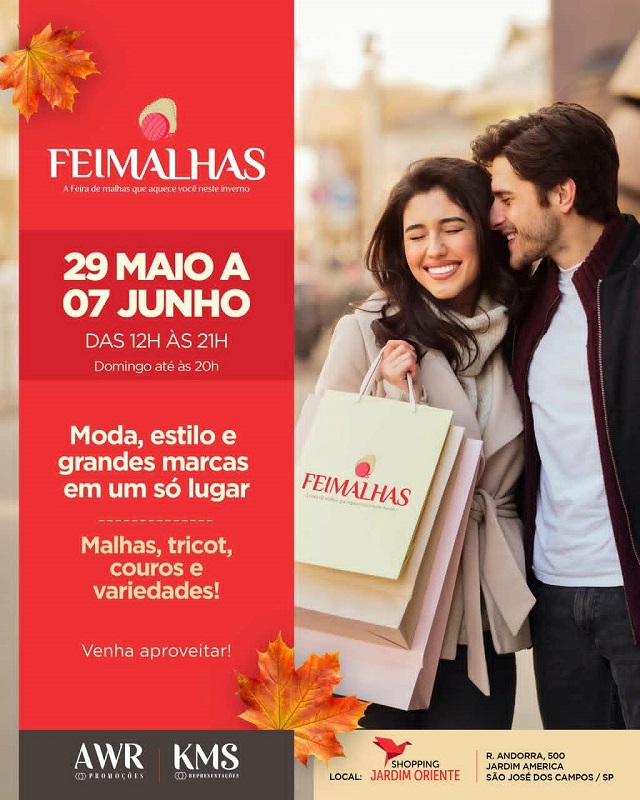 A maior feira de malhas do País está chegando ao Vale do Paraíba