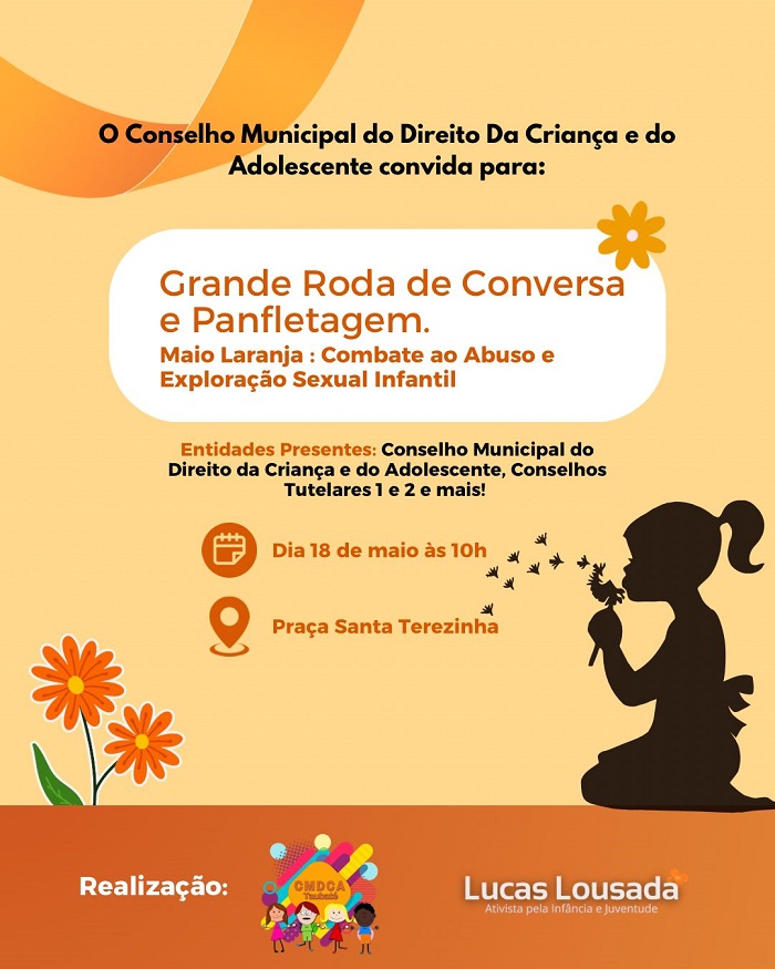 Violência sexual infantil – Taubaté promove roda de conversa do Maio Laranja com foco na proteção de crianças e adolescentes