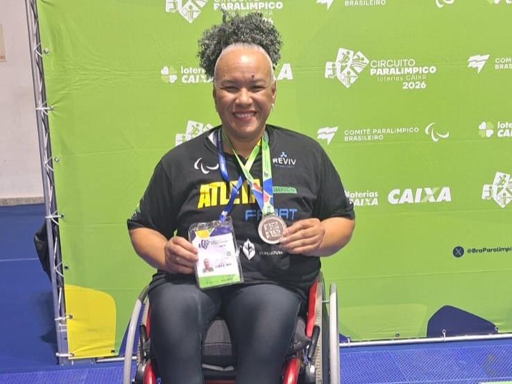 Atleta do Taubaté Paralímpico, Monica Nunes conquista prata em Circuito Nacional de Halterofilismo