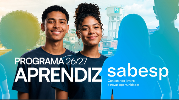 Sabesp abre mais de 250 vagas para Jovem Aprendiz e amplia oportunidades para jovens de comunidades; São José dos Campos,Taubaté e Pinda têm vagas abertas