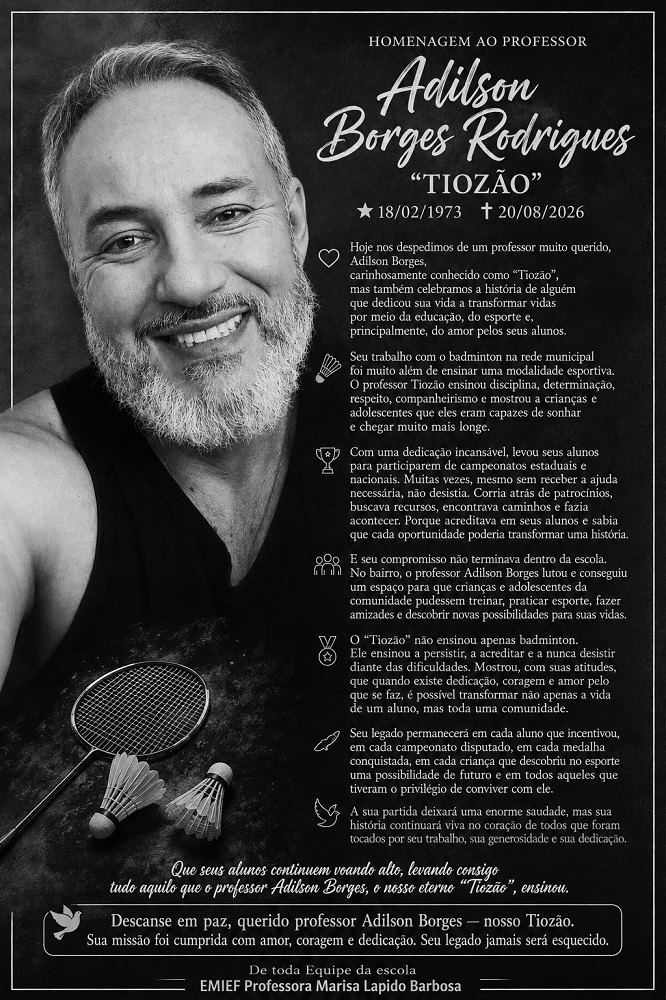 Homenagem ao querido professor Adílson Borges – “Tiozão”